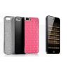 Coque iPhone 5 Rigide - Rose strass