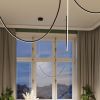 Lustres Aluminium Noir LED 3 Alvar