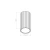 Plafonniers Aluminium Taupe LED 1 Ivar