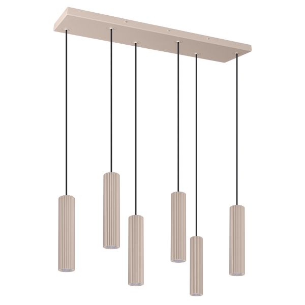 Suspensions Aluminium Taupe LED 6 Ivar