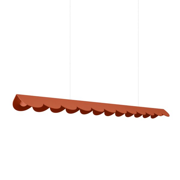 Suspensions Aluminium Ocre Rouge LED 1 Biscuit