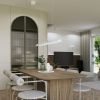 Suspensions Aluminium Beige LED 1 Biscuit