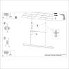 Suspensions Aluminium Bleu LED 1 Biscuit