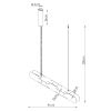 Suspensions Acier Bordeaux LED 1 Chain