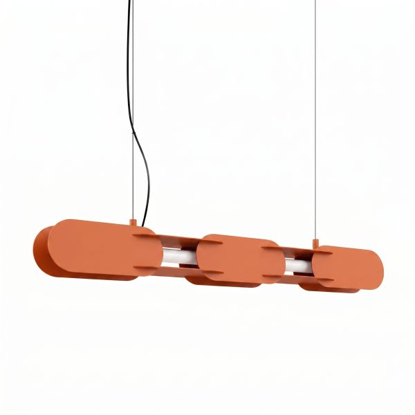 Suspensions Acier Ocre Rouge LED 1 Chain