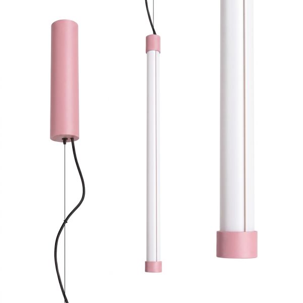 Suspensions Acier Rose LED 1 Trang
