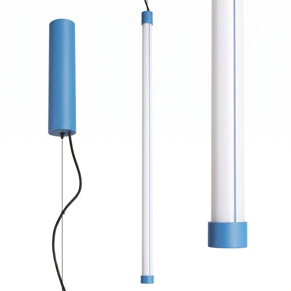 Suspensions Acier Bleu LED 1 Trang