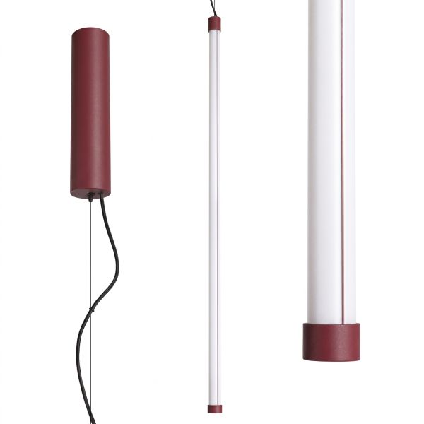 Suspensions Acier Bordeaux LED 1 Trang