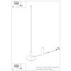 Lampadaire Acier Ocre Rouge LED 1 Trang