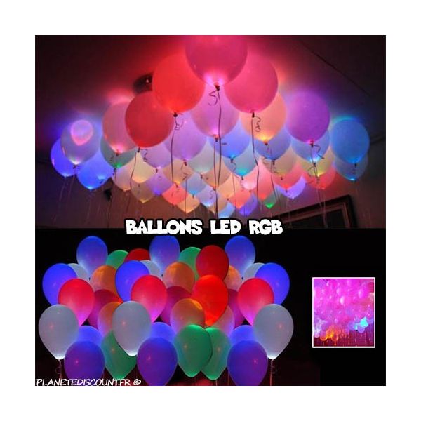 Ballons lumineux à LED multicouleur x10