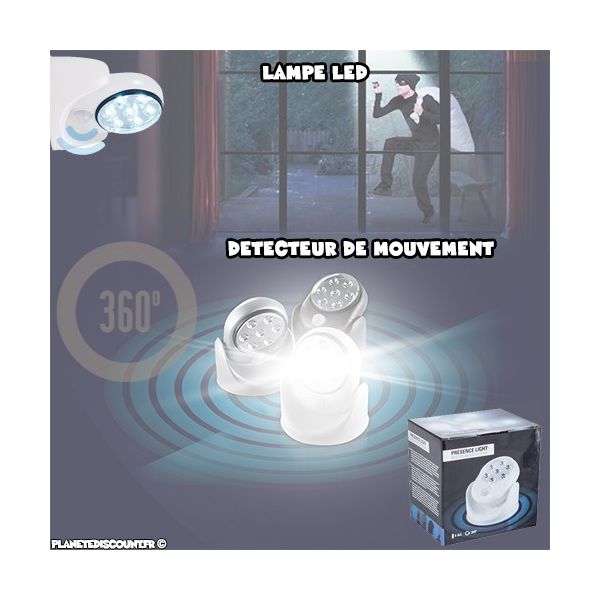 Lampe LED 360° avec Détecteur de Mouvement
