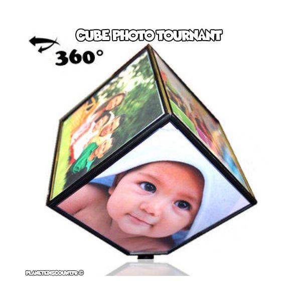 Cube cadre photo tournant 360°