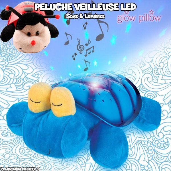 Peluche veilleuse LED sons et lumières