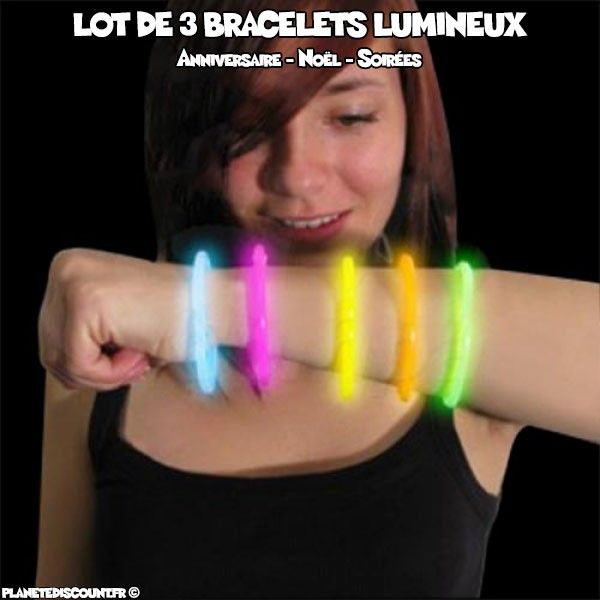 Bracelets lumineux x3