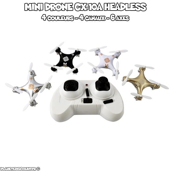 Drone CX-10A Headless LED, 4 canaux, 6 axes, 2.4GHz