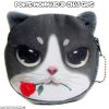 Porte monnaie 3D - chat gris