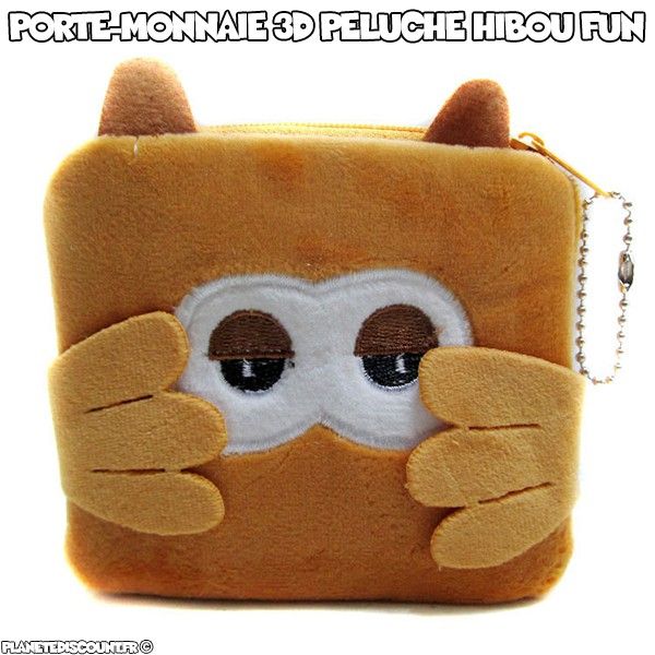 Porte-monnaie peluche hibou cartoon