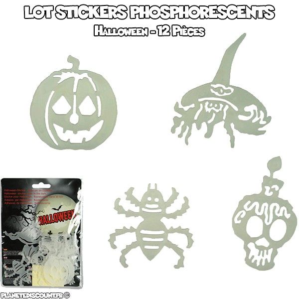 Stickers phosphorescents spécial Halloween