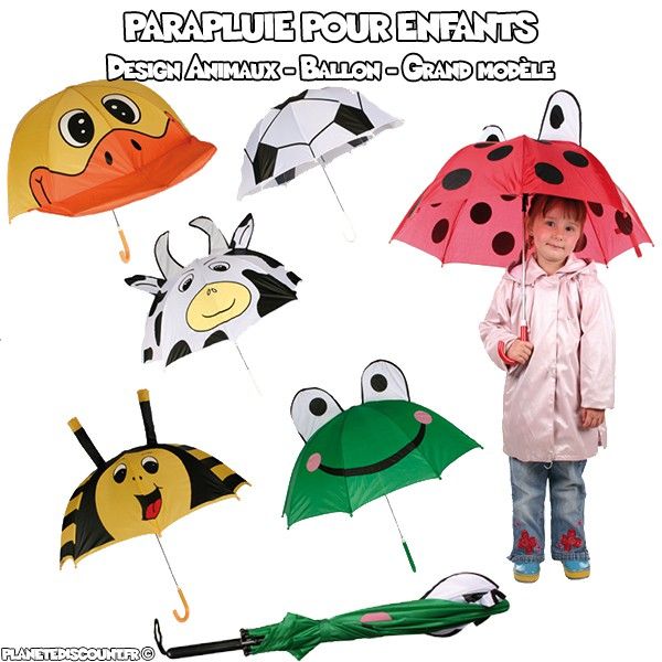 Parapluie pour enfant en forme d'animaux et ballon