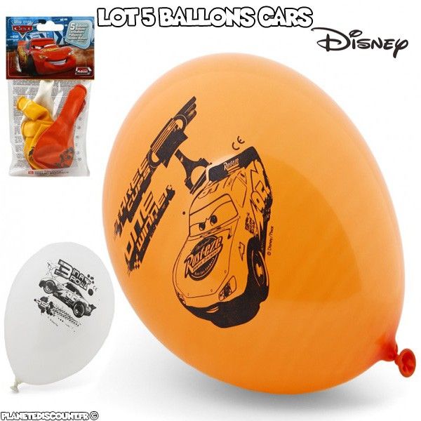 Lot de 5 ballons Disney - Cars