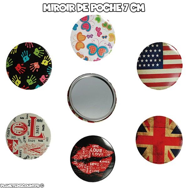 Miroir de poche Fashion 7 cm