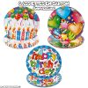 lot de 6 assiettes en carton anniversaire