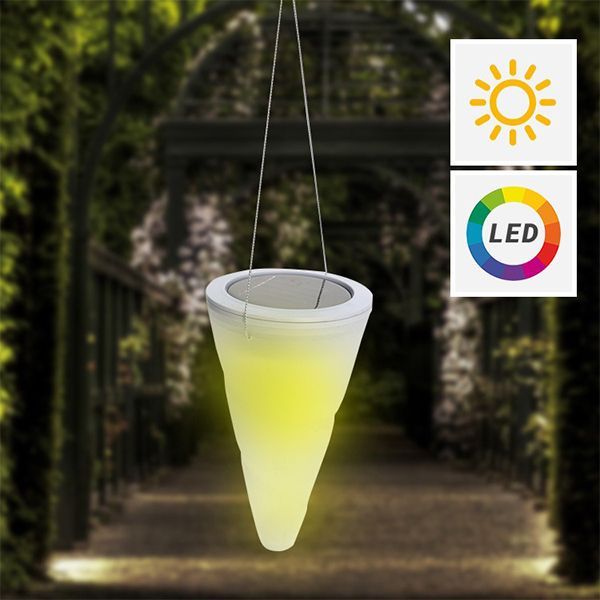 Lampe solaire multicolore à suspendre