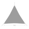 Voile d'ombrage triangulaire gris 5 mètres
