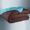 Couette bicolore 140x200 cm 400 gr/m² chocolat turquoise