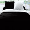 Housse de couette 100% coton bicolore 240x260 cm noir blanc