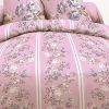 Parure housse de couette 220x240 cm 100% coton roses