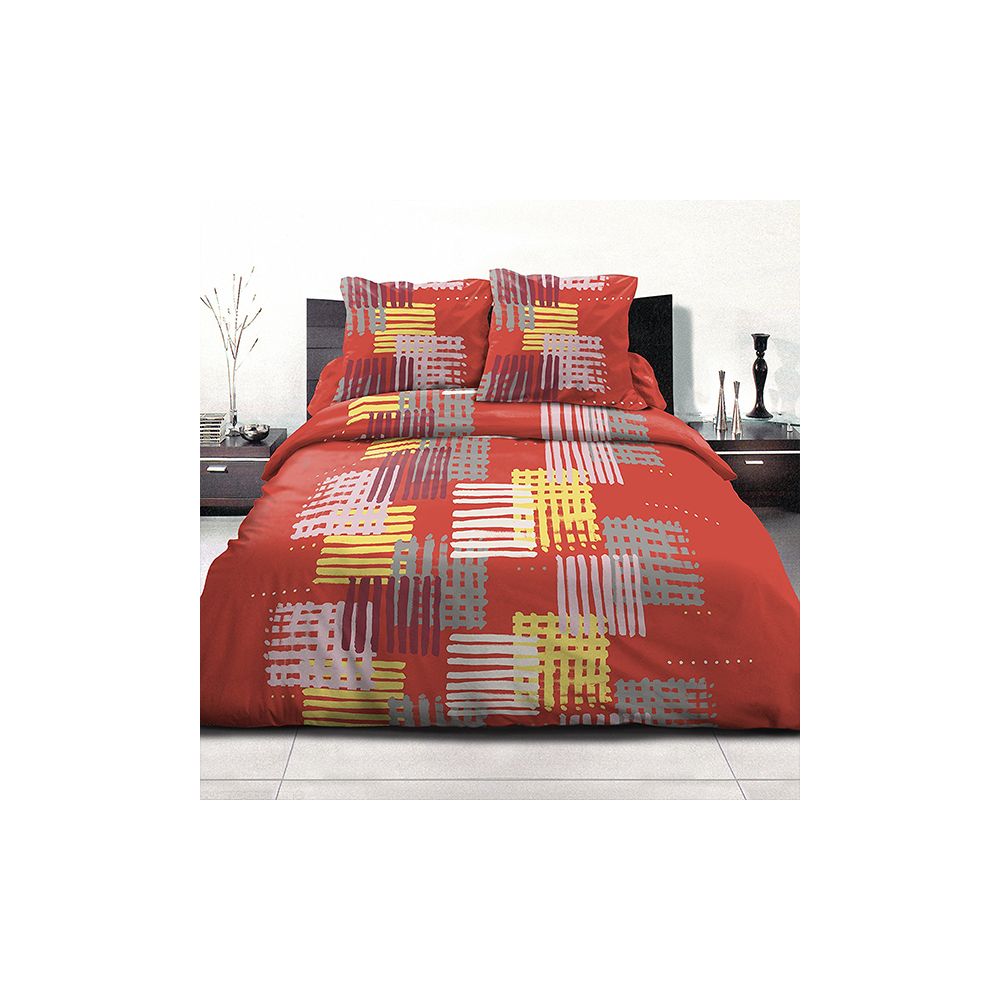 Parure de lit - Housse de couette Polycoton 220x240 cm ...