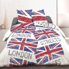 Parure housse de couette 220x240 cm 100% coton london flag