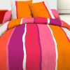 Parure housse de couette 220x240 cm 100% coton Lilly orange