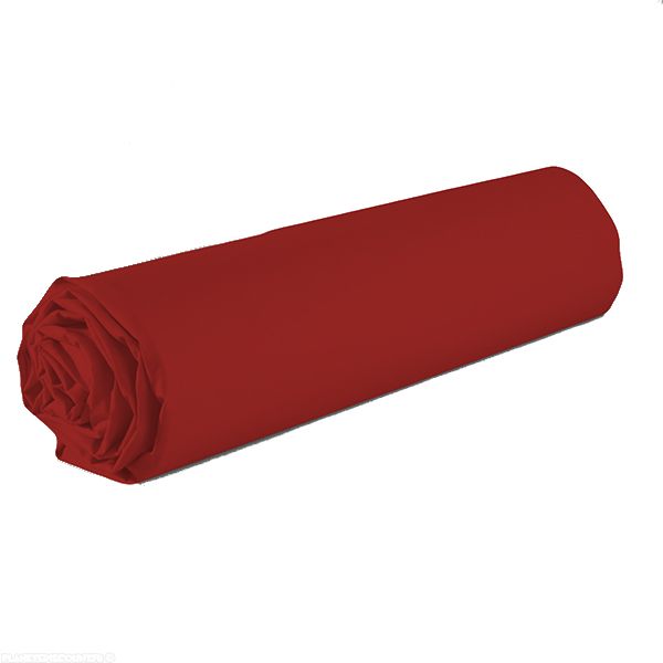 Drap housse coton 140x190 cm Rouge