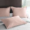 Taie d'oreiller 50x70 avec volant Percale rose Lavis