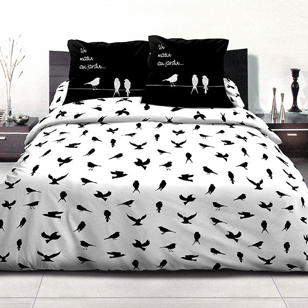 Parure de couette 220x240 cm 100% coton Petits Oiseaux