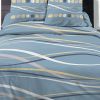 Parure de couette coton 220x240 cm Vague Denim