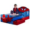 Lit enfant Spiderman lumineux avec rangements