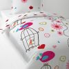 Parure de lit coton 140x200 cm Today Pink Bird