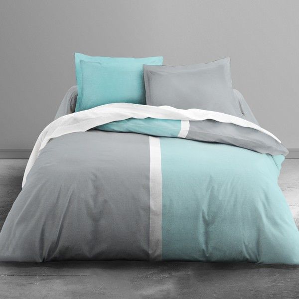 Parure de couette Today microfibre 220x240 First Biko Gris / Bleu