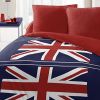 Parure de couette microfibre 220x240 cm London Flag Bleu