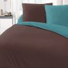 Parure de couette microfibre 220x240 cm Choco Turquoise