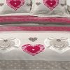 Parure housse de couette coton Passion Framboise