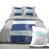 Parure housse de couette coton Gemme Bleu