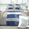 Parure housse de couette coton Gemme Bleu