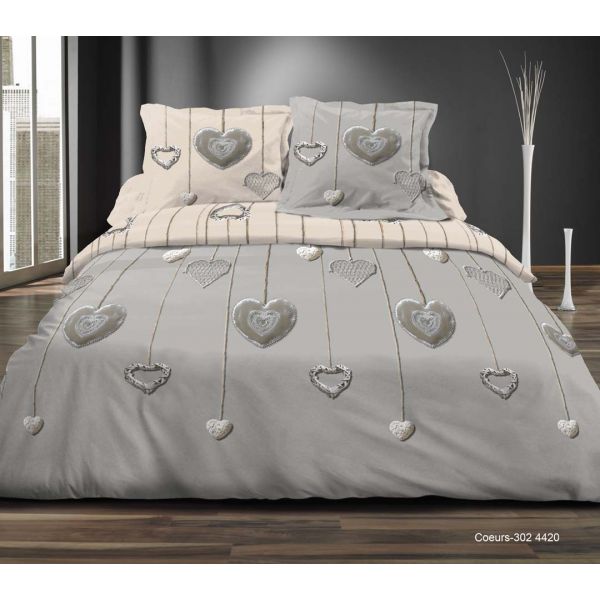 Grossiste Parure de couette microfibre 220x240 cm Zen Heart B2B