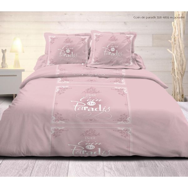 Parure de couette coton Coin De Paradis Rose 220x240 cm