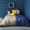 Parure de couette coton 220x240 cm Moustache Bleue