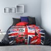 Parure de couette microfibre 220x240 cm London Bus